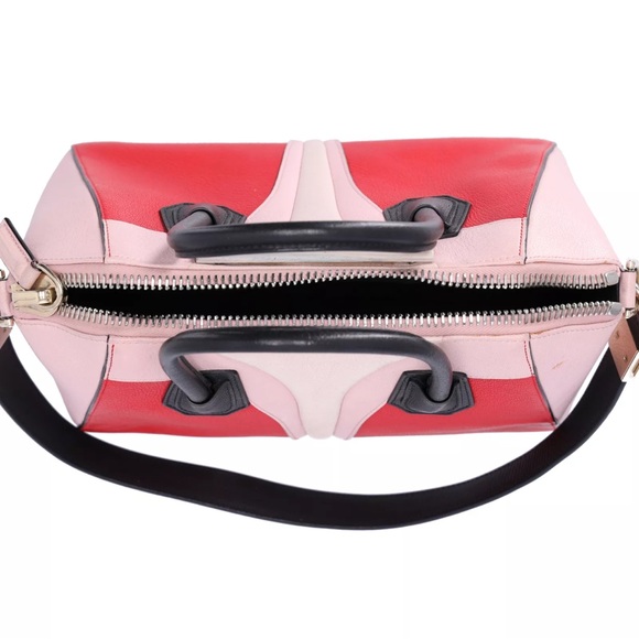 GIVENCHY Antigona Small Satchel Sugar Goatskin Tri-Color Red Pink Black - Picture 12 of 12